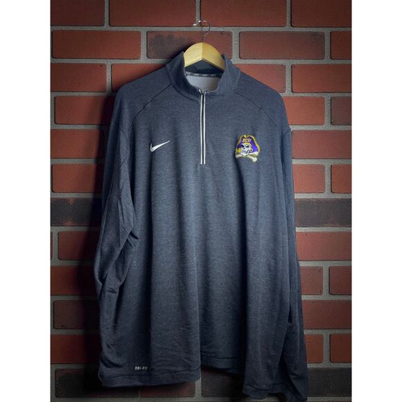 Nike Dri-FIT East Carolina Pirates 1/4 Zip Pullover – Gray – Size XL - Picture 1 of 3